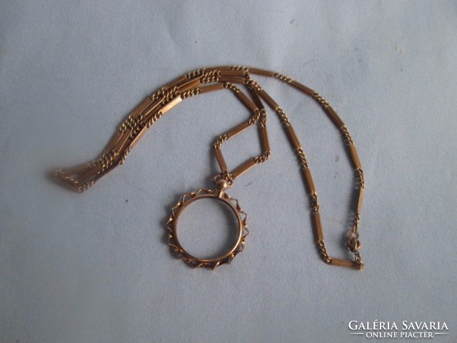 Jelzet gold filed necklace with pendant from the 30s-40s