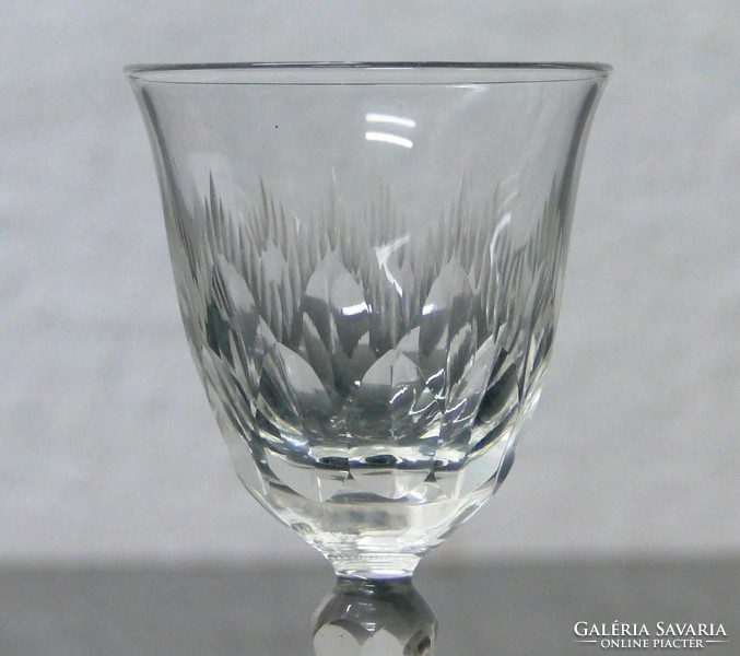 0L429 Csiszolt üveg talpas stampedlis pohár 3 db