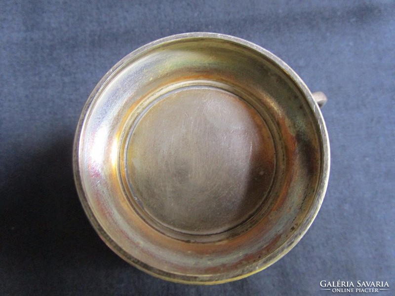 Abszolut BÉCSI SZECESSZIÓS gyüjtői pohár ezüstözött fém
