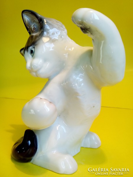 Rosenthal cica macska Theodor Karner porcelán figura