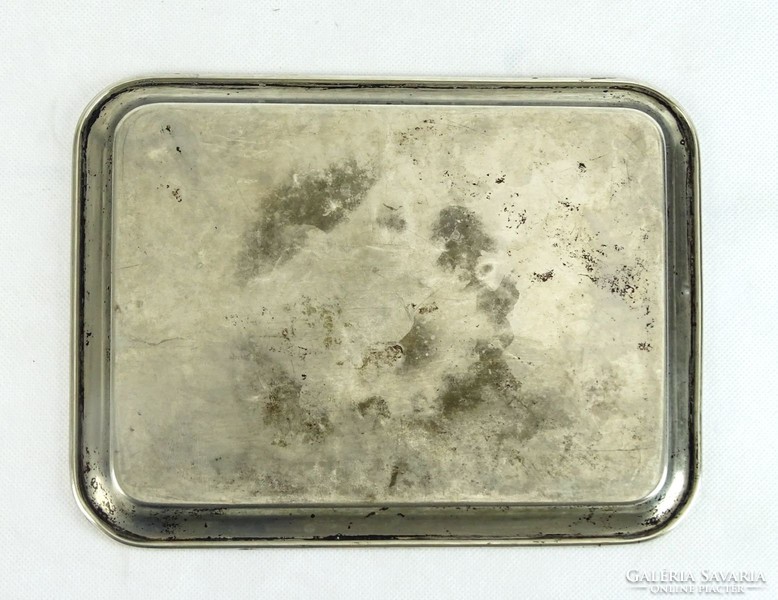 0K514 Antik jelzett ezüstözött alpakka tálca