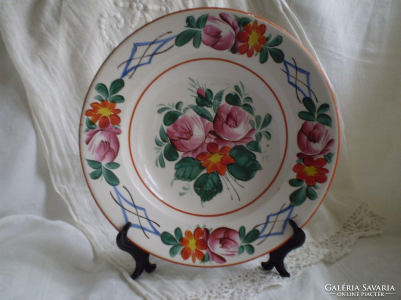 Hollóház porcelain: antique wall plate