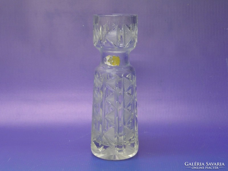 0L241 Régi Imperlux jelzett kristály váza 21 cm