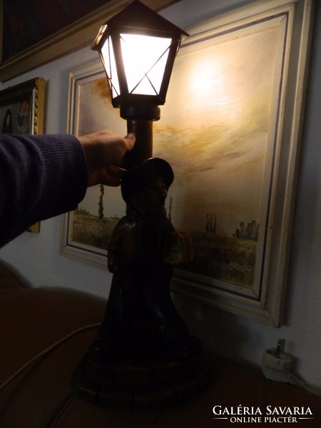 Aurel Káldor: rattlesnake - table lamp - collectible piece!