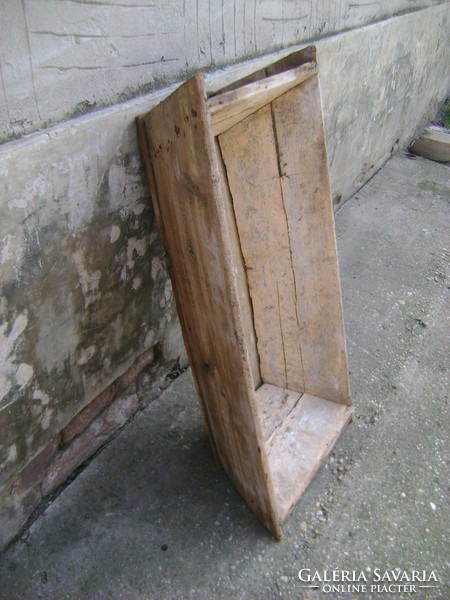 Old wooden wash basin - folk, peasant decoration