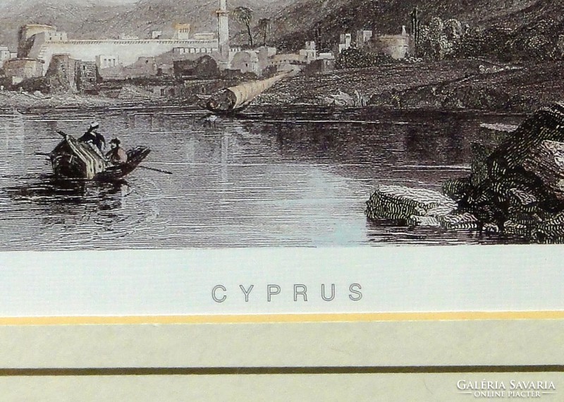 0L859 Cyprus nyomat keretezve 25 x 29 cm