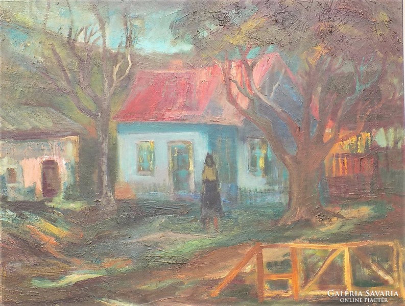 Bottyán János (1925_) Magányosság olajfestménye 76x64cm 