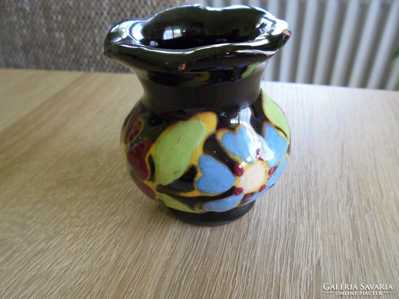 HMV kerámia festett kicsi váza