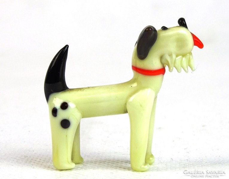 0L849 Régi kisméretű fújt üveg foxi kutya