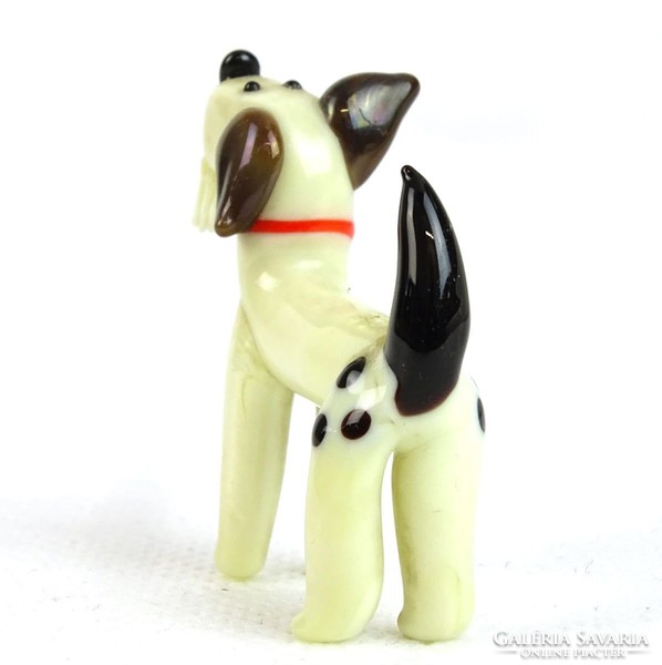 0L849 Régi kisméretű fújt üveg foxi kutya