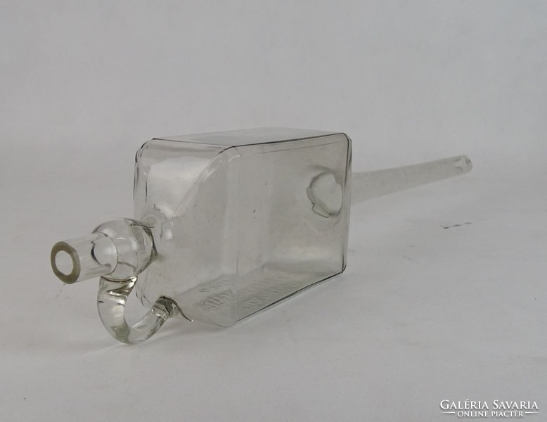 0M091 Antik bécsi üveg lopó borászati eszköz 56 cm