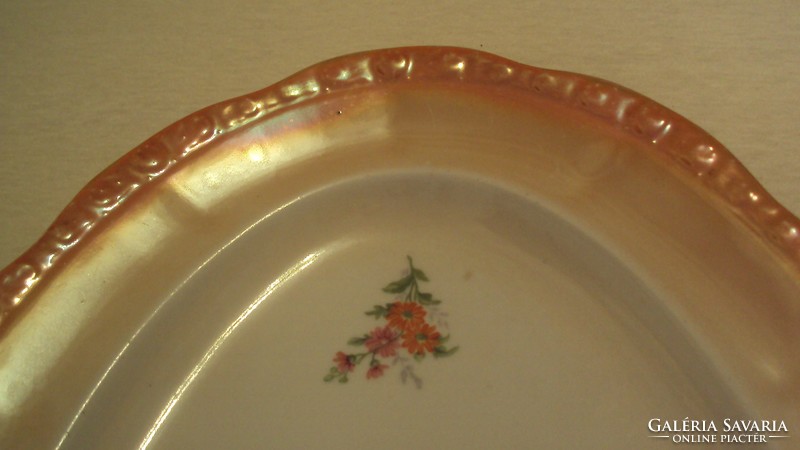 Zsolnay antique, large, Meissen patterned, chandelier steak bowl from the 