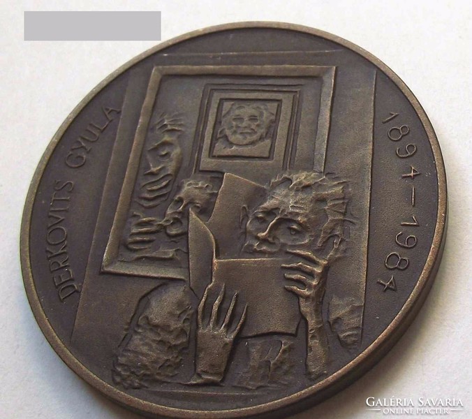 Mée, derkovits, bronze commemorative medal, 1984