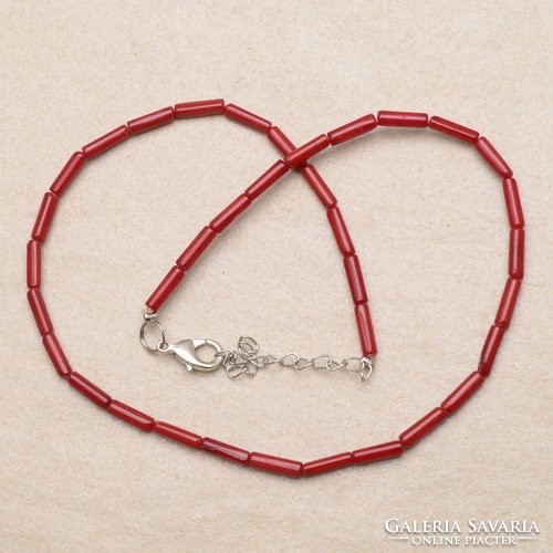 Original beautiful bamboo coral necklace with silver clasp guaranteed!!!