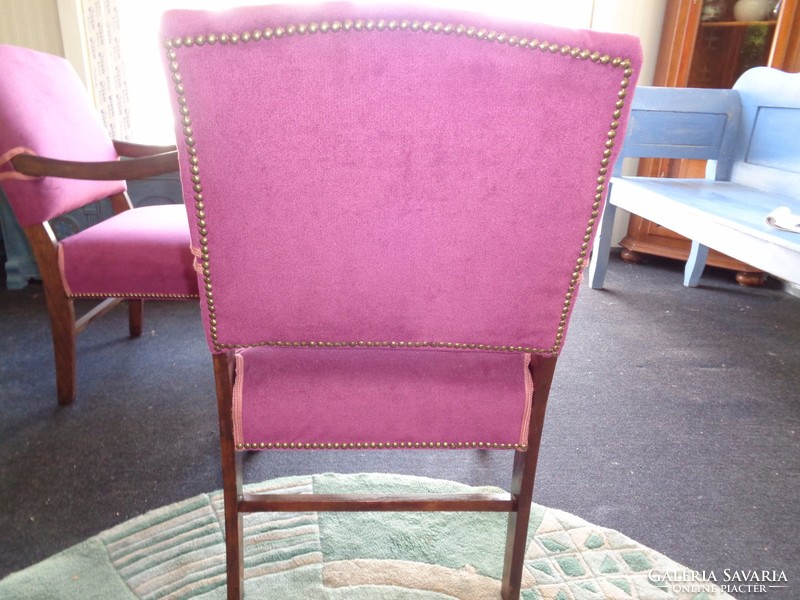 Pair of purple armchairs