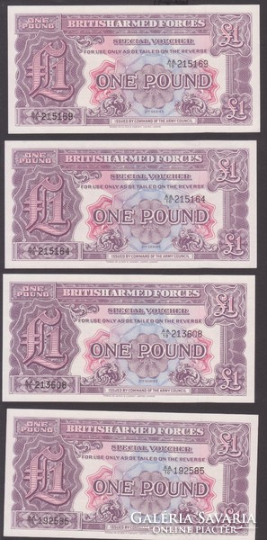 1948. Anglia, 1 Pound (4 db) .