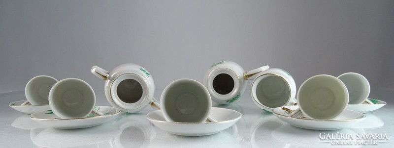 0M380 Régi keleti mintás porcelán kávéskészlet