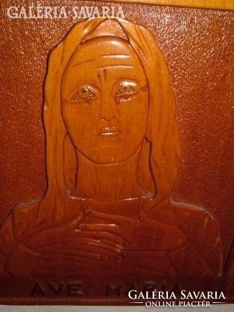 Ave Maria : régi faragott-festett falikép- szentkép