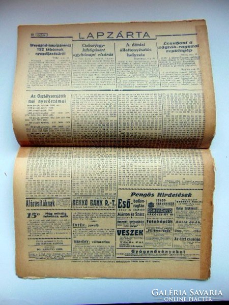8 Órai Újság	1940	augusztus	23