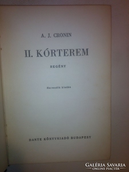 A. J. Cronin: II. kórterem (1941)