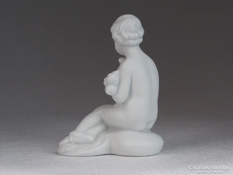 0M655 Régi Nápolyi Capodimonte porcelán figura 8cm