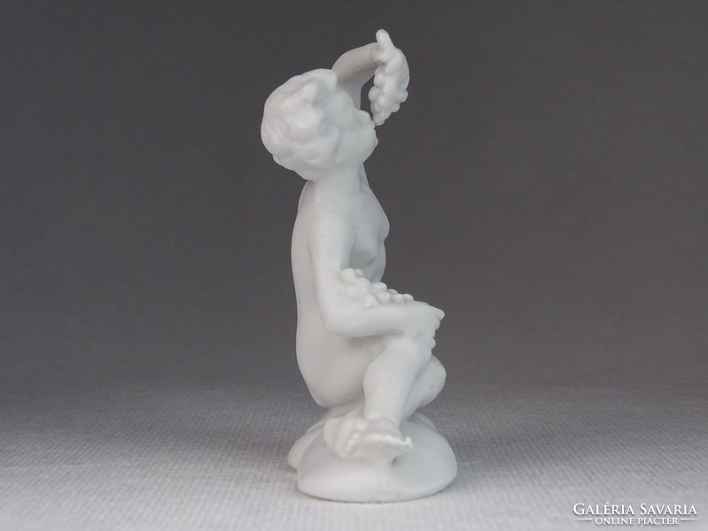 0M656 Régi Nápolyi Capodimonte porcelán figura 8cm