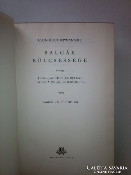 Lion Feuchtwanger: Balgák bölcsessége (1959)