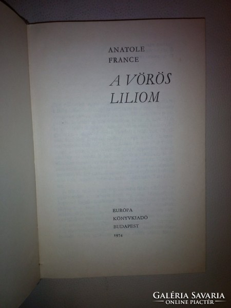 Anatole France: A vörös liliom (1974)