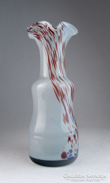 0M701 Régi muránói művészi üveg váza 26.5 cm
