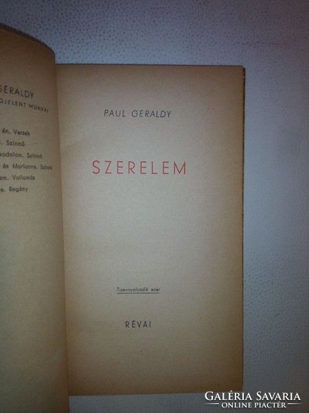Paul Géraldy: Szerelem (1943)