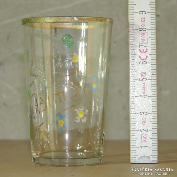 1926 hand painted commemorative glass