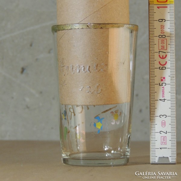 1926 hand painted commemorative glass