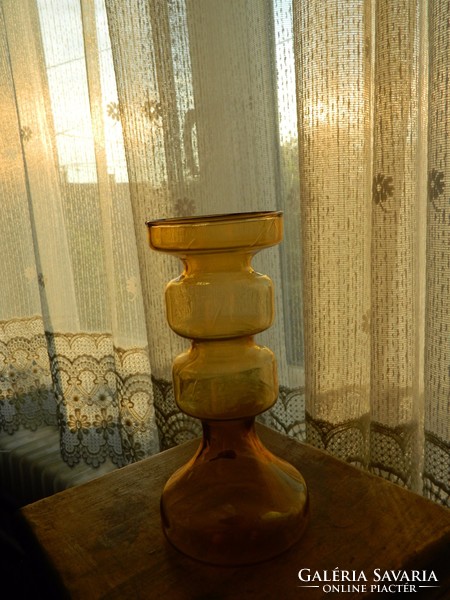 Ingridglaser glass vase / candle holder from the 1960s