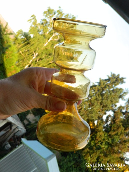 Ingridglaser üveg váza / gyertyatartó  az 1960-as évekből