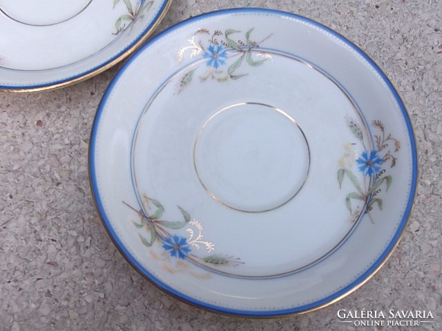 A wonderful blue-gold cookie-dessert plate with cornflowers