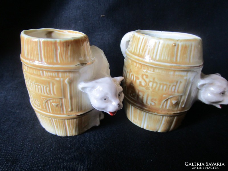BIDERMEIER porcelán cica macska fogvájó jelzett NÉMET