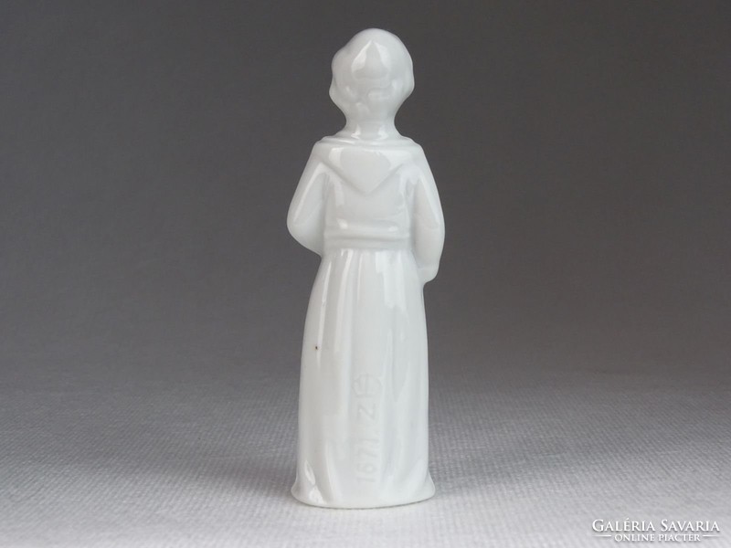 0M662 Nápolyi Capodimonte porcelán szerzetes 10 cm