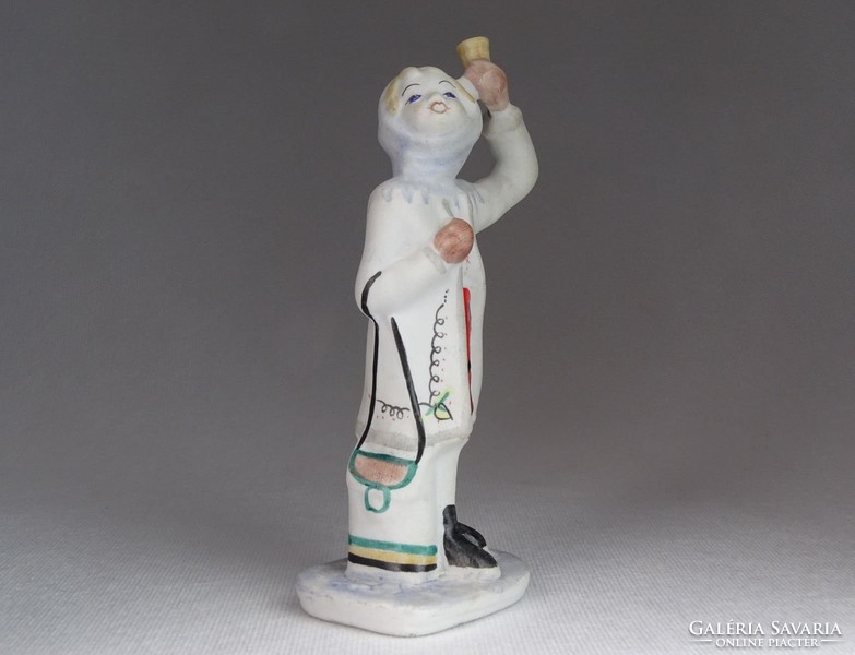 0M679 Hibátlan biszkvit porcelán lány figura 16 cm