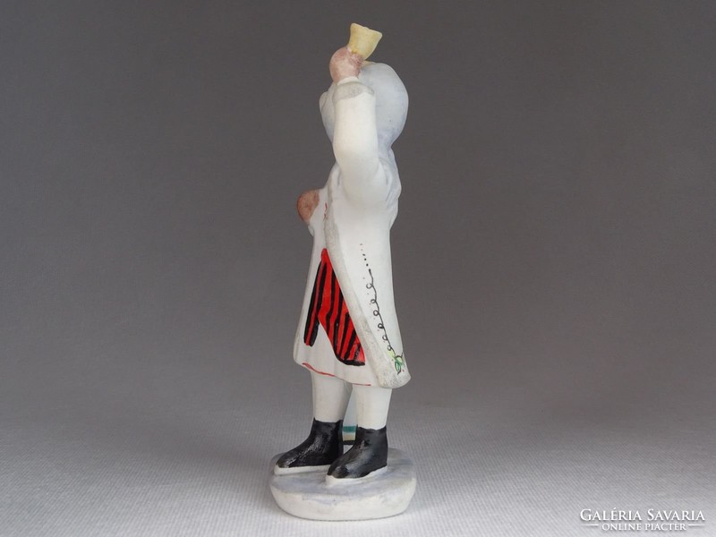 0M679 Hibátlan biszkvit porcelán lány figura 16 cm