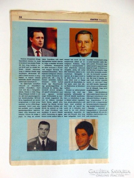 Régi Újság KACSA MAGAZIN	1989	október	21