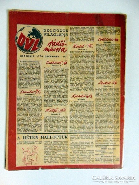 Régi Újság DOLGOZÓK VILÁGLAPJA	1945	december	1