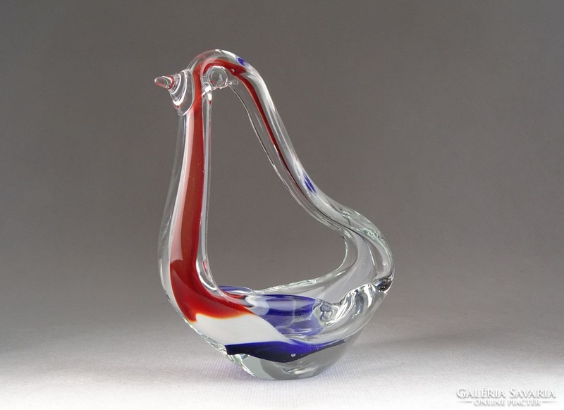 0N032 Madár alakú színezett művészi üveg hamutál