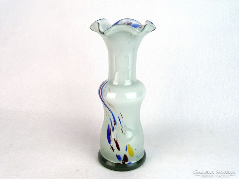 0M756 Régi muránói művészi üveg váza 26 cm