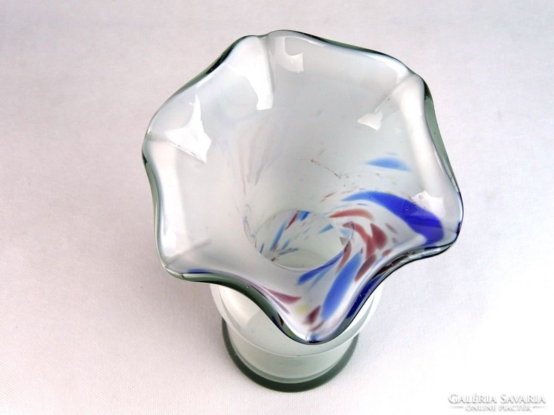 0M756 Régi muránói művészi üveg váza 26 cm