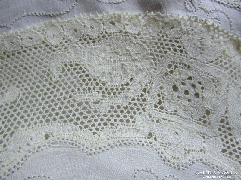 Extraordinary binche antique French thread vert lace set 25 swans museum needlework