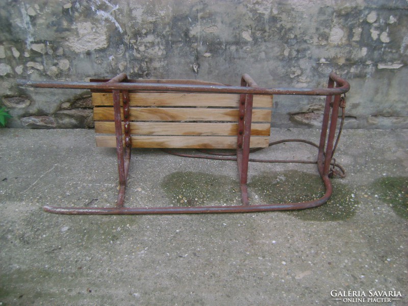 Old iron frame sledge