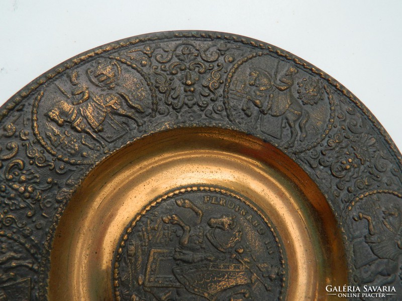 Copie - múzeumi másolat - vörösréz falitányér III. Ferdinánd