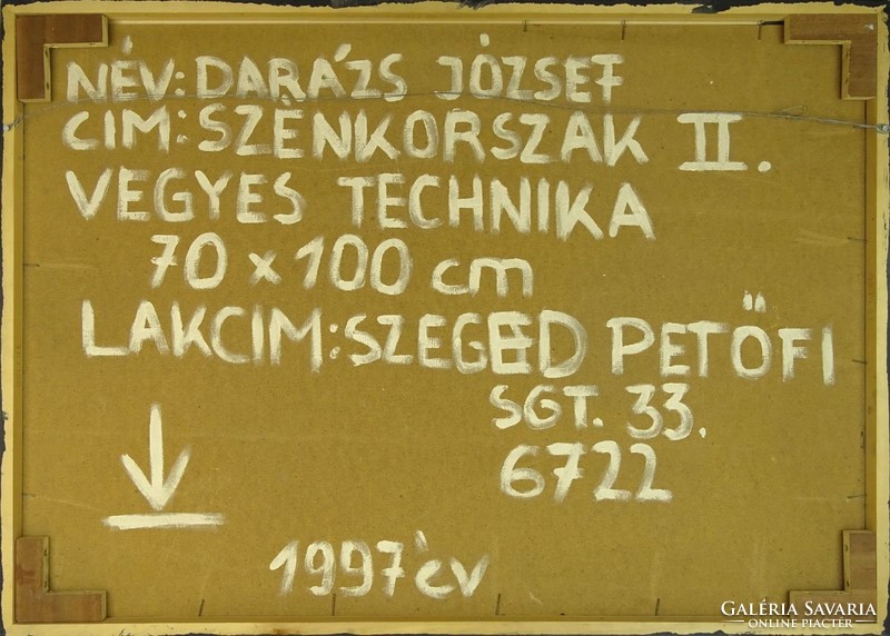 0N014 Darázs József : "Szénkorszak II." 1997