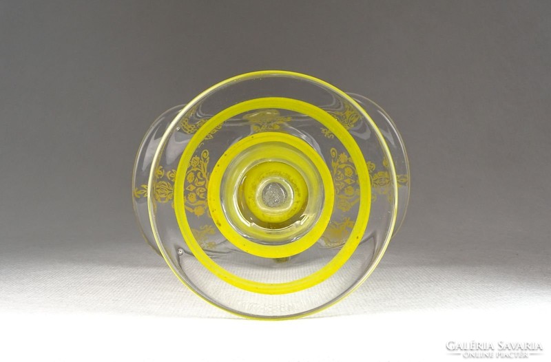 0N069 Fújt üveg művészi üveg kosár 21 cm