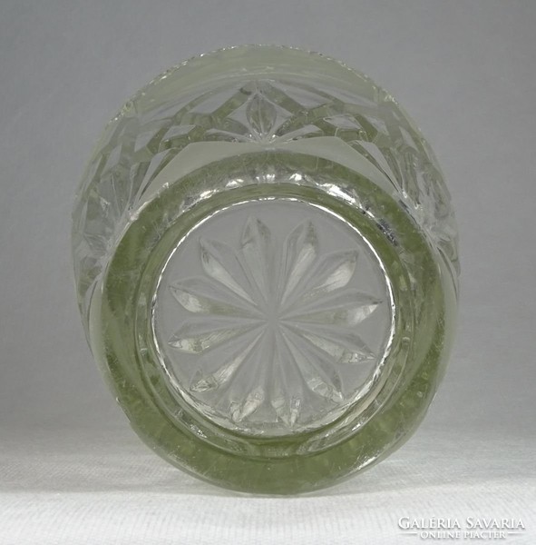 0N163 Madaras csiszolt üveg váza 21 cm